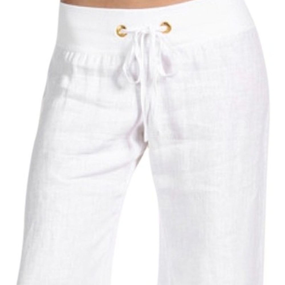Lilly Pulitzer White Linen Beach Pants